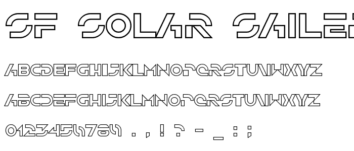 SF Solar Sailer Outline font
